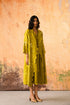 Mavi leaf green jacket with top and skirt
