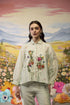 Meadow pista green floral embroidered shirt