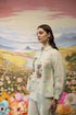 Meadow pista green floral embroidered shirt