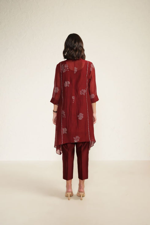 Meadows burgandy shirt with pants