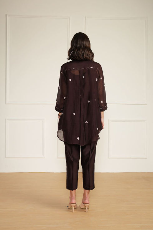 Meadows grape shirt with straight pants