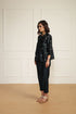 Meadows indigo top with straight pants