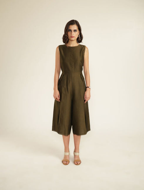 Meadows olive jumpsuit with jacket