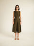 Meadows olive jumpsuit with jacket