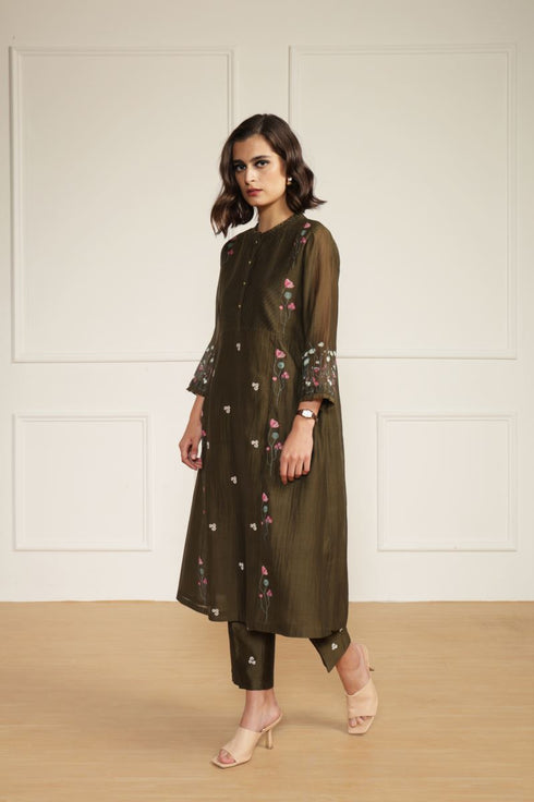Meadows olive tunic with pants