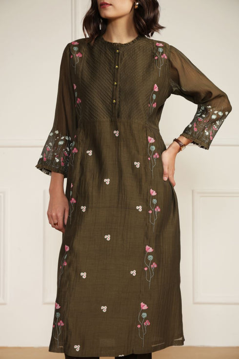 Meadows olive tunic with pants