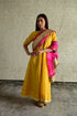Meera yellow sashiko dress