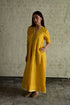 Meera yellow sashiko dress