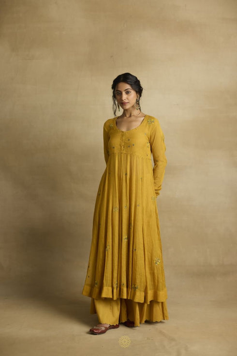 Meher golden yellow kurta set
