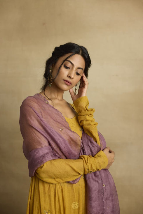 Meher golden yellow kurta set