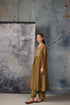 Mehrang olive green frockstyle kurta set