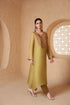 Mehrang olive green heavy neck kurta set