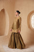 Mehrang olive green heavy sharara set