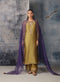 Mehrang olive green straight long kurta set