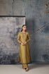Mehrang olive green straight long kurta set