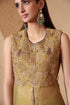 Mehrang olive green tie-up sleeveless kurta set