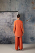 Mehrang orange V neck short kurta set