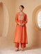 Mehrang orange frockstyle kurta set