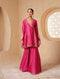 Mehrang pink angrakha sharara set