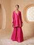 Mehrang pink angrakha sharara set