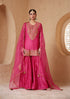 Mehrang pink heavy sharara set