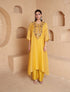 Mehrang yellow kaftan kurta set