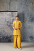 Mehrang yellow short buti kurta set