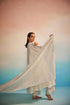 Midori ivory panelled kurta with pants and dupatta