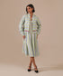 Mint bloom dress with jacket