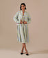 Mint bloom dress with jacket