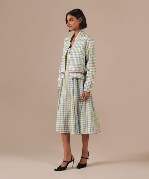 Mint bloom dress with jacket