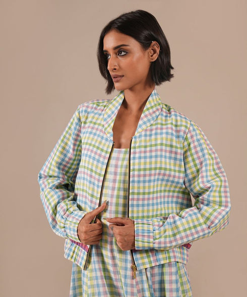 Mint bloom dress with jacket