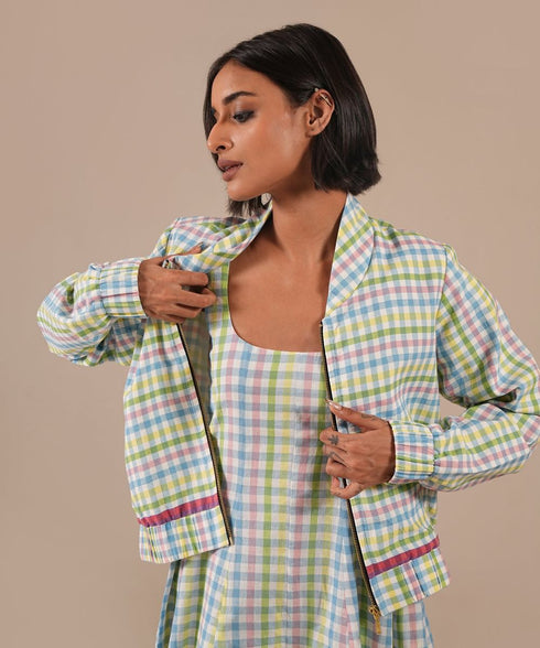 Mint bloom dress with jacket