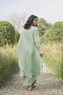 Mint floral embroidered kurta set
