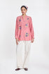 Mistletoe panel salmon pink shirt