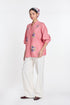 Mistletoe panel salmon pink shirt