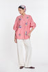 Mistletoe panel salmon pink shirt