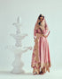 Mohabbat old rose anarkali with flare pants and dupatta