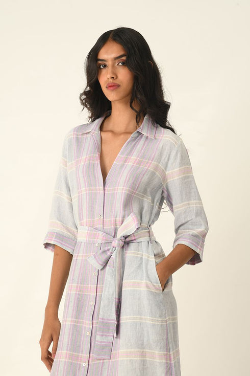 Montana powder blue check dress
