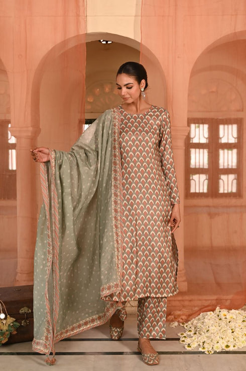 Mor darbar multicolor kurta set