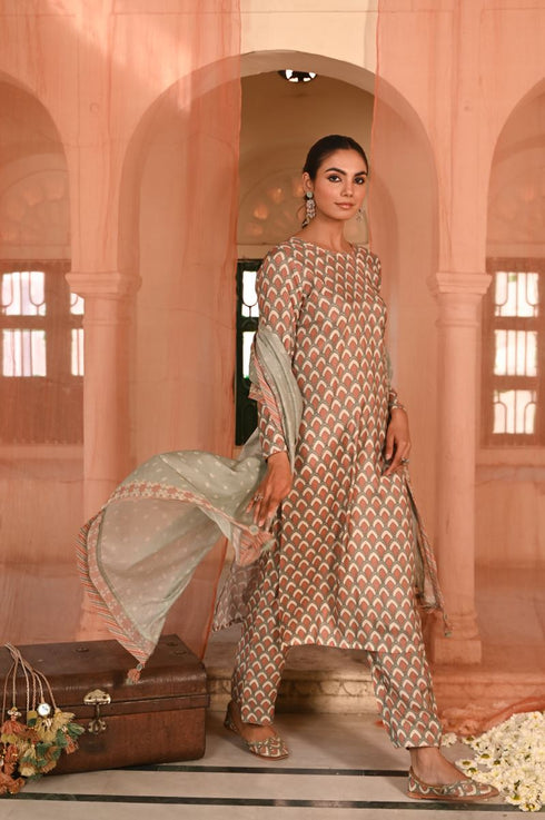 Mor darbar multicolor kurta set