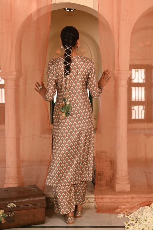 Mor darbar multicolor kurta set
