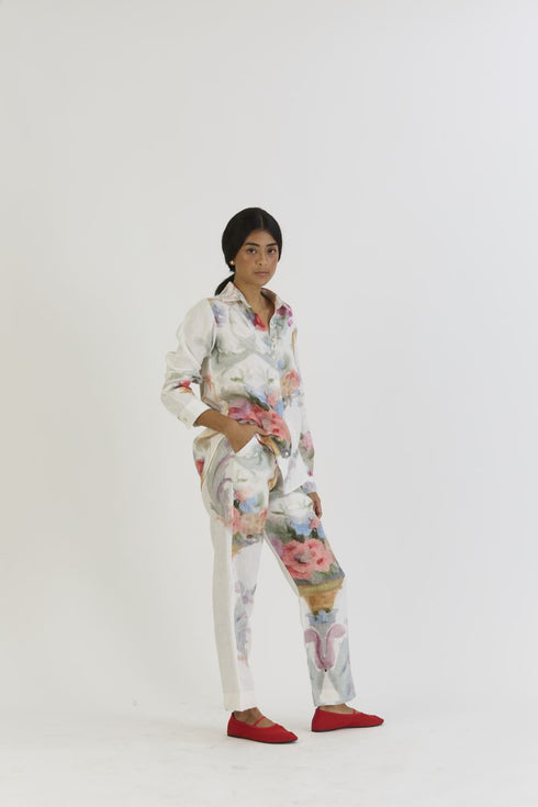 Morello white linen co-ord set