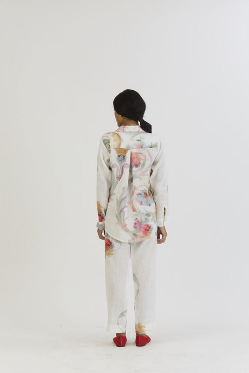 Morello white linen co-ord set