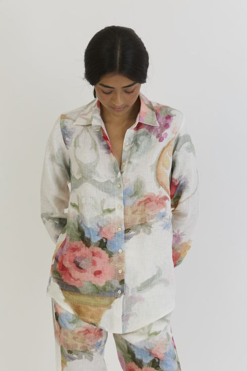 Morello white linen co-ord set