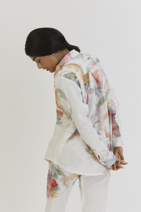 Morello white linen co-ord set
