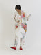 Morello white linen kaftan kurta set