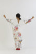 Morello white linen kaftan kurta set