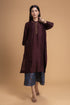 Mosiac brown embroidered kurta set