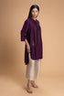 Mosiac purple embroidered kurta set